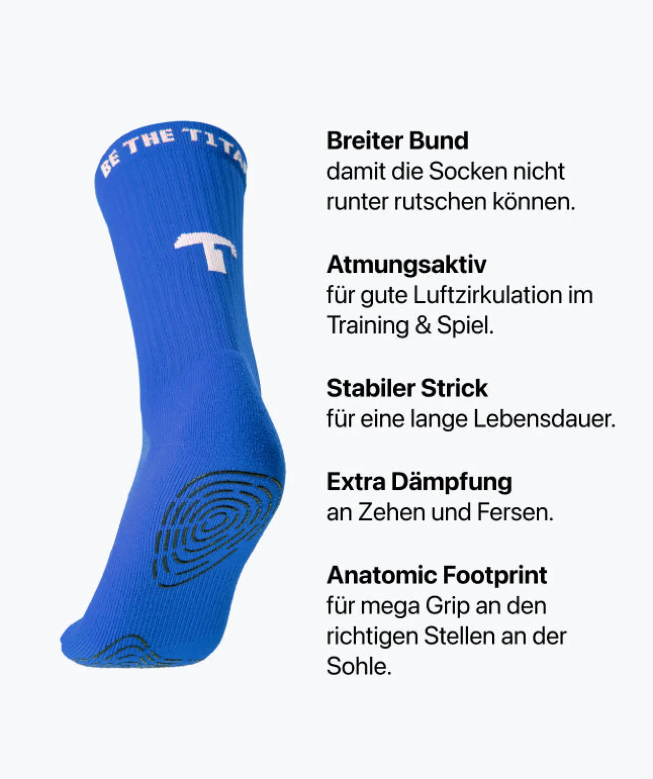 T1TAN Grip Socks - Blau Sale