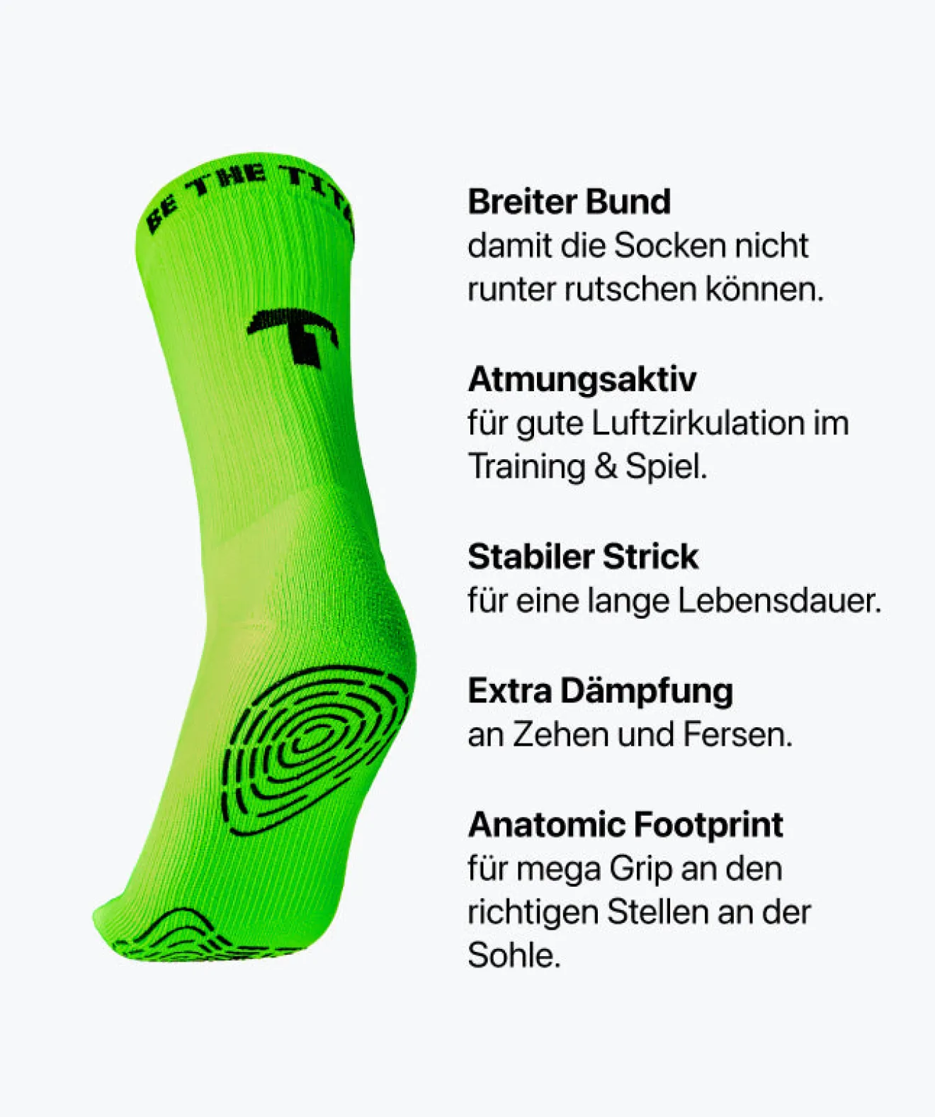 T1TAN Grip Socks - Hellgrün Cheap