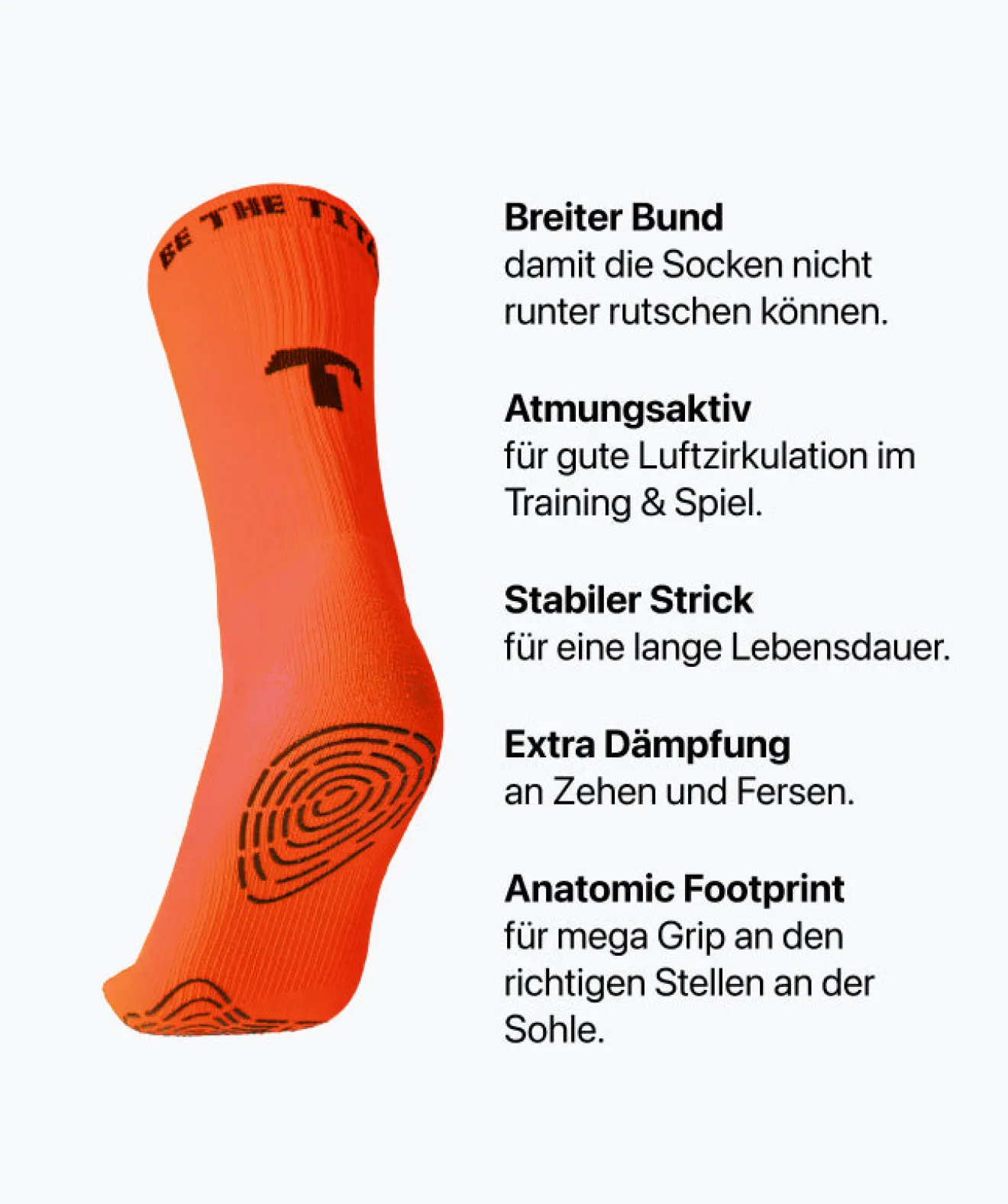 T1TAN Grip Socks - Orange Flash Sale