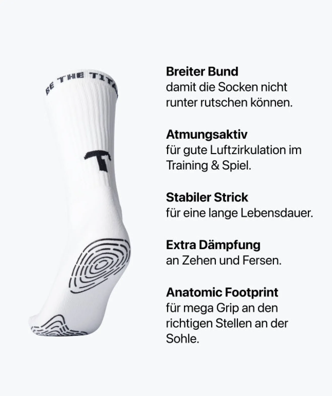 T1TAN Grip Socks - Weiß Outlet