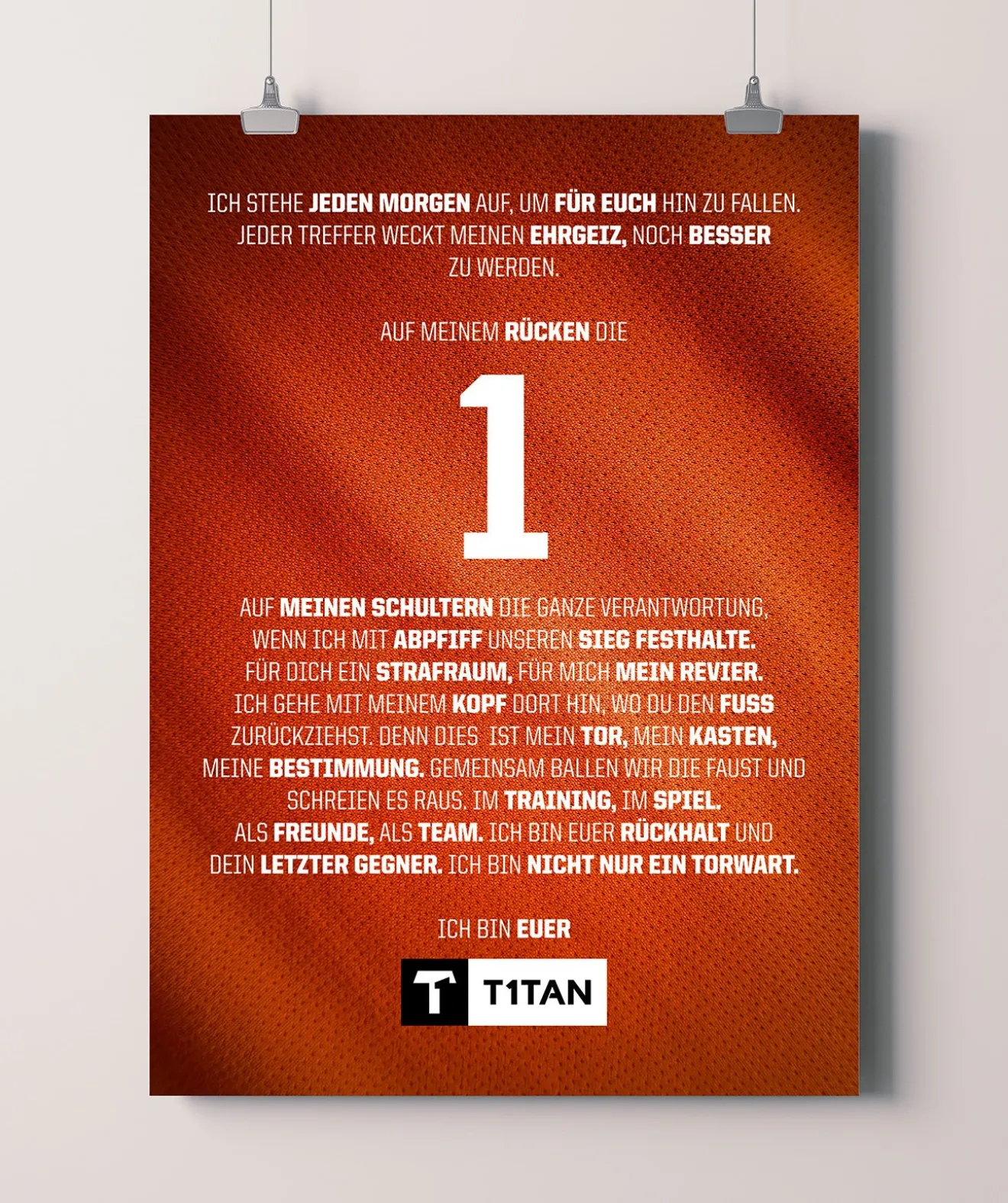 T1TAN Torwart-Manifest Poster Cheap